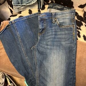 Women’s wrangler jeans 3/4 34 western bootcut